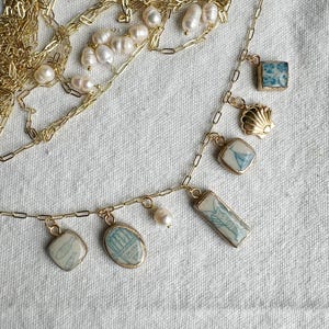 Nautical Themed Polymer Clay Charm Necklace