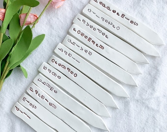 Plant and Herb Markers | Handmade Polymer Clay Markers