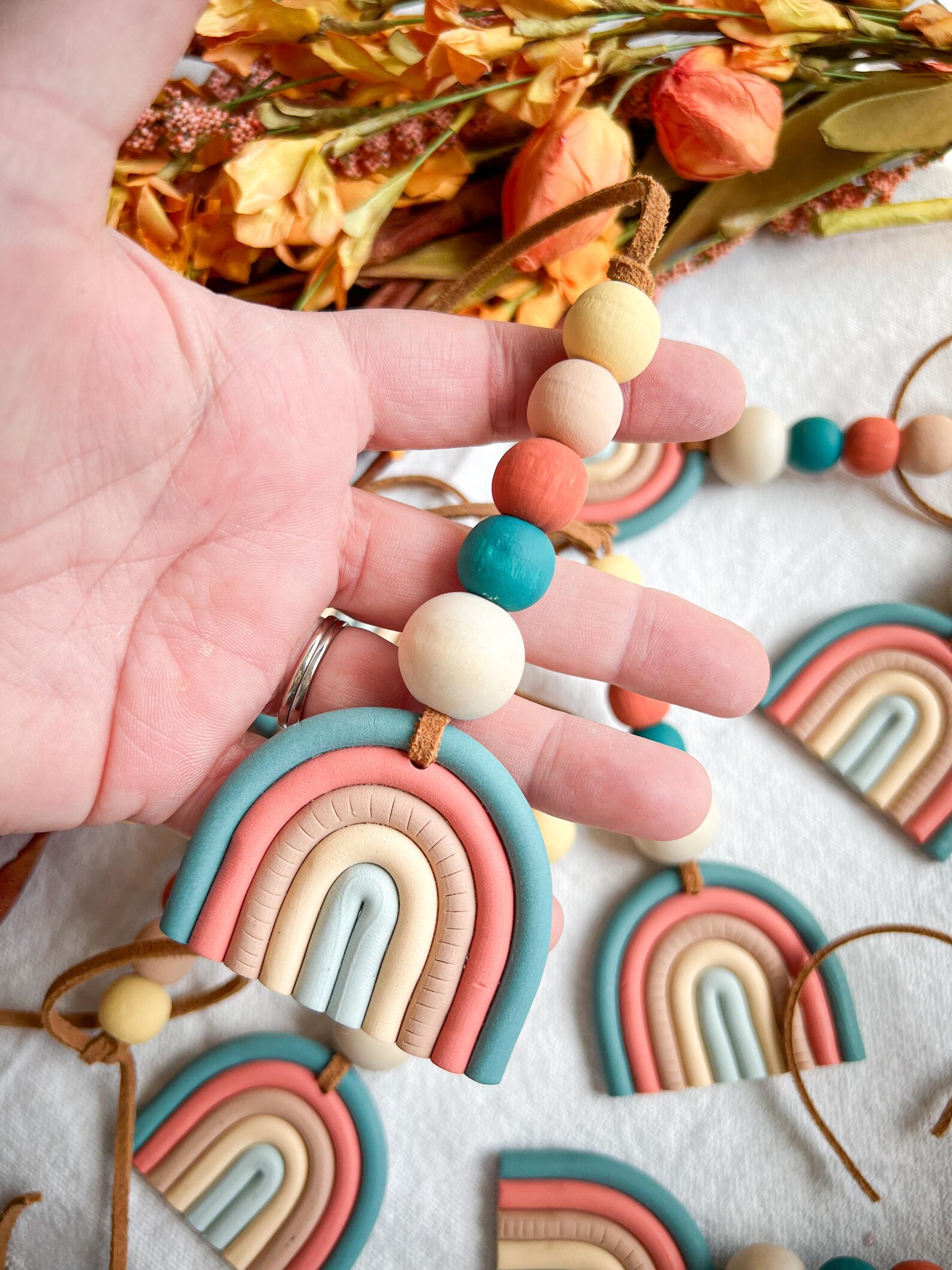 Boho Fall Toast Rainbow Car Mirror Diffuser - Etsy