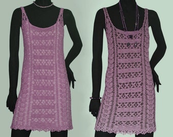 Crochet dress PATTERN for sizes Xs-XL, detailed tutorial in ENGLISH (every row), sexy crochet beach top pattern, beach dress crochet pattern