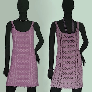 Crochet dress PATTERN for sizes Xs-XL, detailed tutorial in ENGLISH (every row), sexy crochet beach top pattern, beach dress crochet pattern