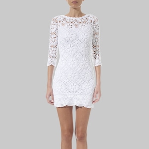 Crochet dress PATTERN written TUTORIAL in ENGLISH+charts crochet wedding dress pattern, designer crochet dress pattern trendy cocktail dress
