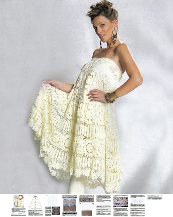 Beach Crochet Dress Pattern Detailed Tutorial For Every Row Etsy