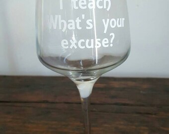 Teacher Juice Gin//wine Glass Decal//sticker Gift Thank You Leaving Present