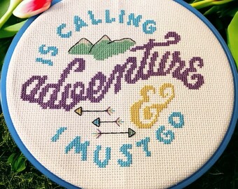 Adventure Is Calling - Cross Stitch Pattern - Instant Download