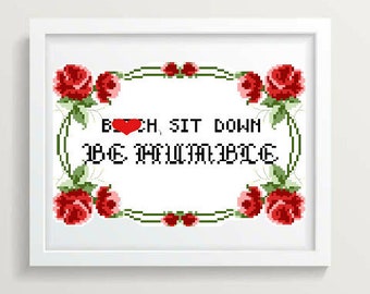 Be Humble - Cross Stitch Pattern - Instant Download