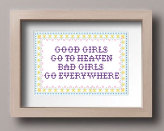 Good Girls - Cross Stitch Pattern - Instant Download