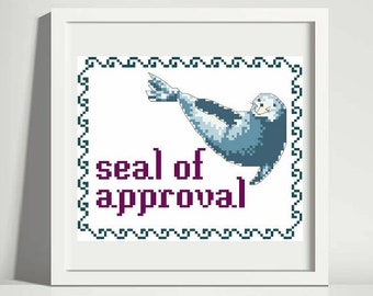 Seal Of Approval - Cross Stitch Pattern - Instant Download