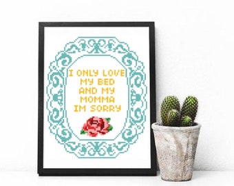 Bed And Momma - Cross Stitch Pattern - Instant Download