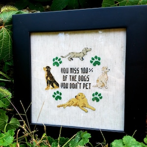 100% Of Dogs - Cross Stitch Pattern - Instant Download