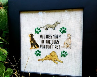 100% Of Dogs - Cross Stitch Pattern - Instant Download
