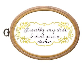 Frankly My Dear - Cross Stitch Pattern ‐ Instant Download