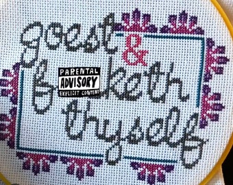 Goest and F**keth Thyself - Cross Stitch Pattern - Instant Download