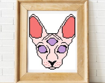 Third Eye Sphinx - Cross Stitch Pattern - Instant Download