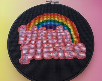 B*tch Please - Cross Stitch Pattern - Instant Download - Mature