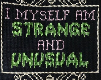 Strange and Unusual - Cross Stitch Pattern - Instant Download