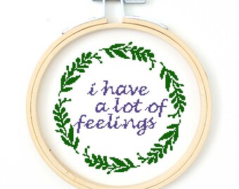 Feelings - Cross Stitch Pattern - Instant Download