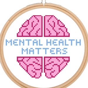 Mental Health Matters - Cross Stitch Pattern - Instant Download