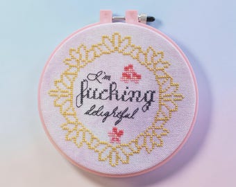 Delightful - Cross Stitch Pattern - Instant Download Mature