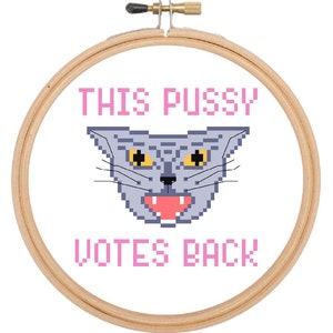 Stemt terug - Cross Stitch Patroon - Direct downloaden