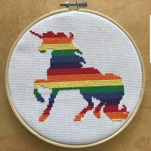 Cross Stitch Pattern Rainbow Unicorn