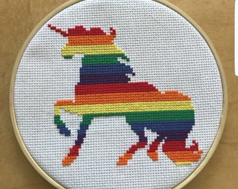 Cross Stitch Pattern Rainbow Unicorn