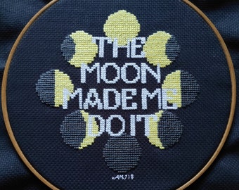 The Moon - Cross Stitch Pattern - Instant Download