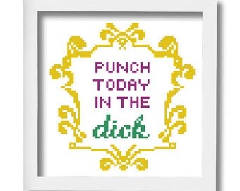 Punch Today - Cross Stitch Pattern - Instant Download