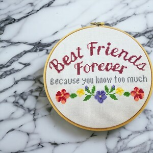Best Friends - Cross Stitch Pattern - Instant Download