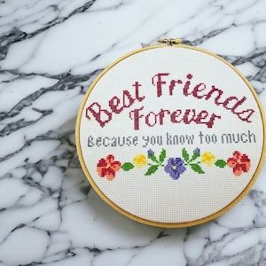 Best Friends - Cross Stitch Pattern - Instant Download