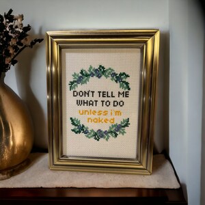Dont Tell Me - Cross Stitch Pattern - Instant Download