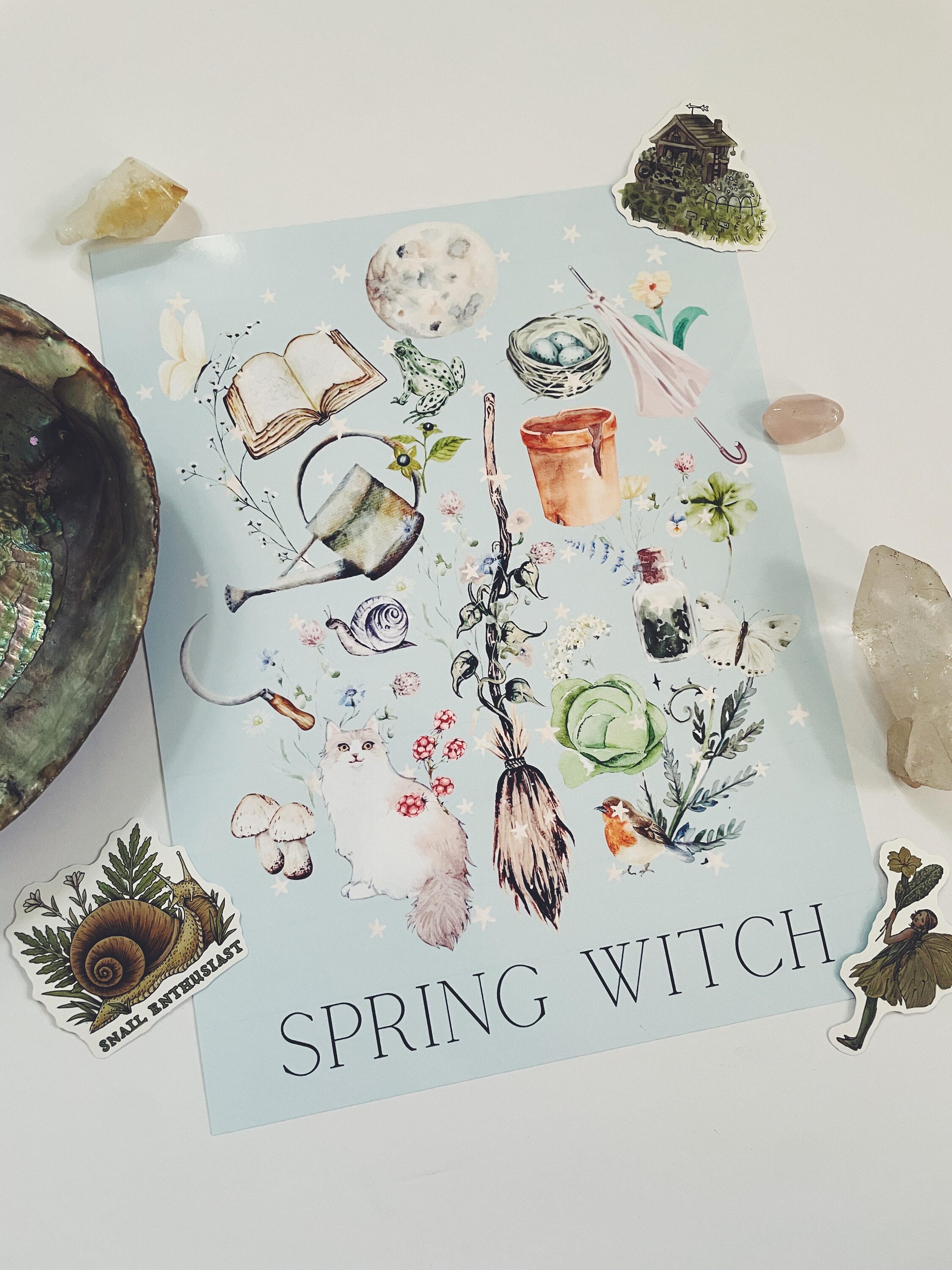 Spring Witch Illustration - Etsy