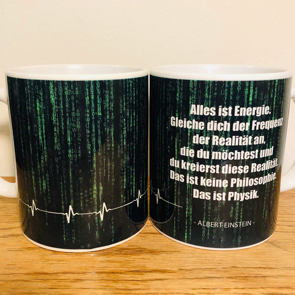 Mug Albert Einstein Alles Ist Energie Coffee Cup Jar Wisdom Etsy