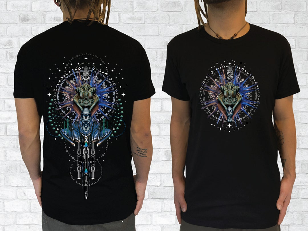 T-Shirt Goa Trance Champignons Psychédéliques - Design Trippy, Festival, Rave, Pour Fans De Musique Psychédélique Et D'art Vibrant