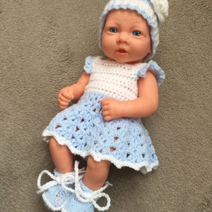 Hand knitted onesie and jacket to fit a 2.75\u201d dollBarbie baby Krissyminiature dolldoll house doll
