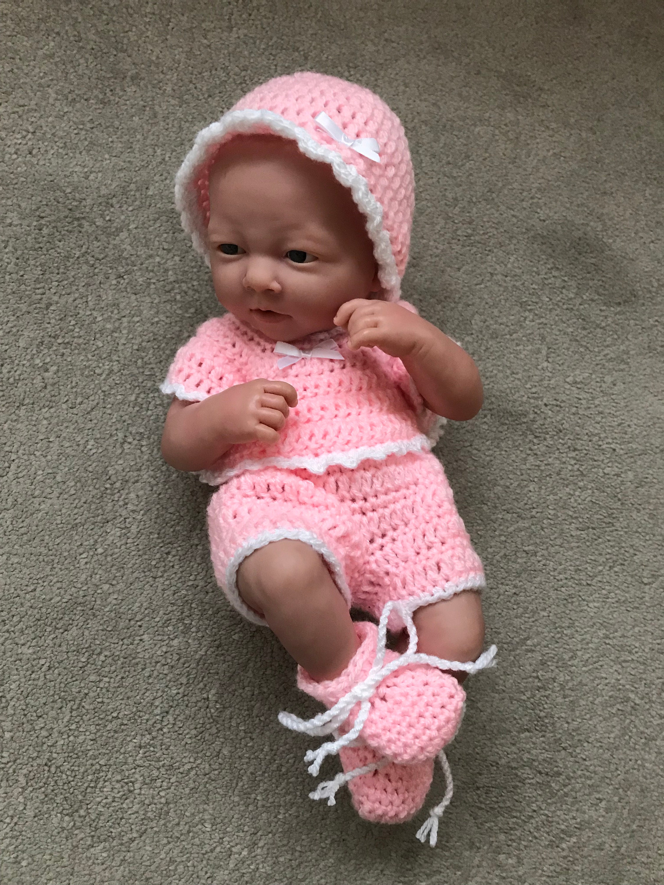 Crochet Dolls Clothes To Fit A 14 Doll Reborn Baby Berenguer Etsy