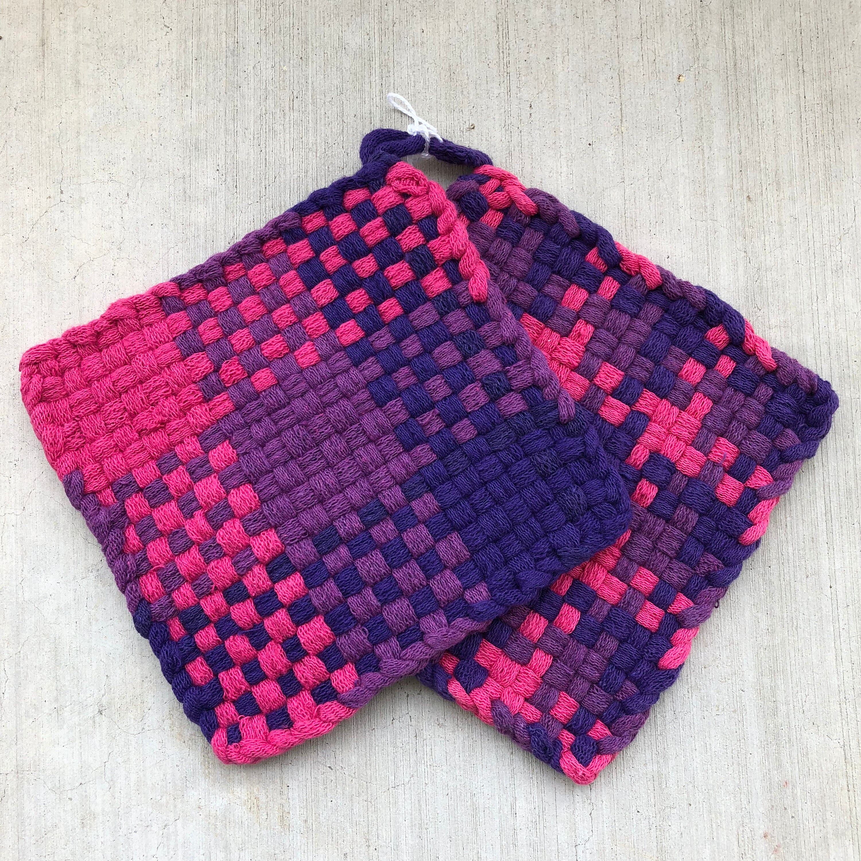 Woven Potholders / 100 Cotton Potholders / Potholders / Hot Etsy