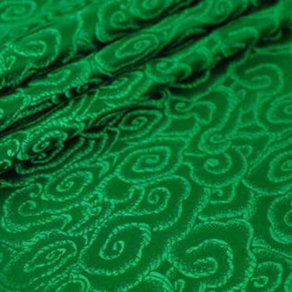 Green - Prewashed Cotton Jacquard Precut Fabric (1.9 meter) 60