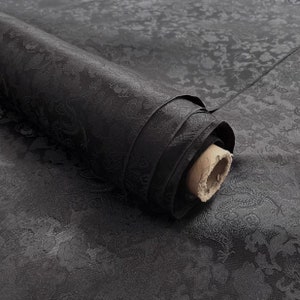 Dragon Pattern Black Color Jacquard Silk Fabric Chinese Cheongsam Clothing Silk Fabric