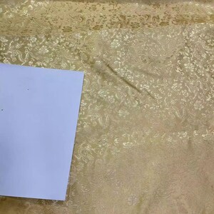 40%Off, Wide Brocade Fabric, Light Gold Color Brocade Fabric With Chinese Loong Pattern, Jacquard Fabric, by 1/2 yard