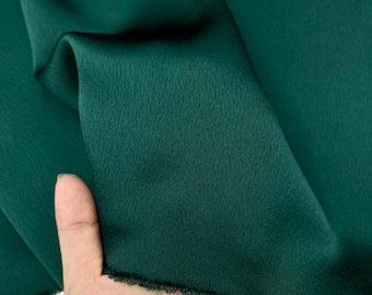 Glossy fabric, dark green fabric, summer dress fabric, fabric by the  yard