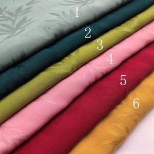 Ancient-style bamboo leaf artificial cotton fabric with subtle jacquard pattern,  for spring and summer Chinese-style qipao, loungewear