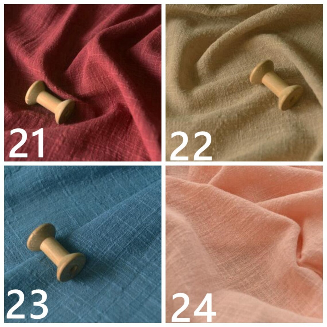 ON SALE 20 Color Cotton Linen Fabric Soft Cotton Linen - Etsy