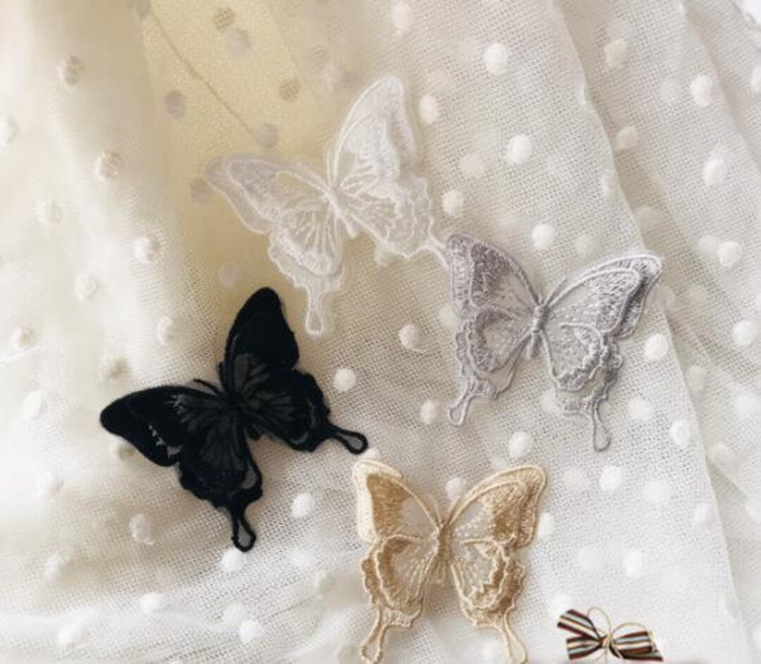 12 Toppe Adesive Farfalle Per Jeans E Zaini | Blu | Decorazione E Riparazione Tessuti - Foto 11