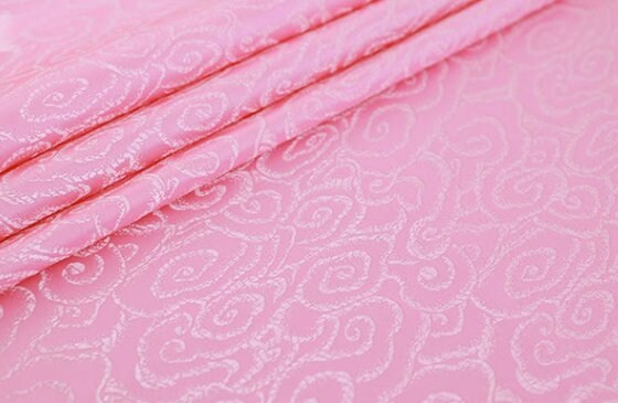 Pink Brocade Pink Color Brocade Fabric, Jacquard Fabric, by the Yard - Etsy