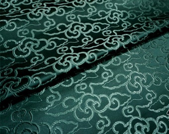 Jägergrün Farbe Brokatstoff Jacquard Stoff, Meterware