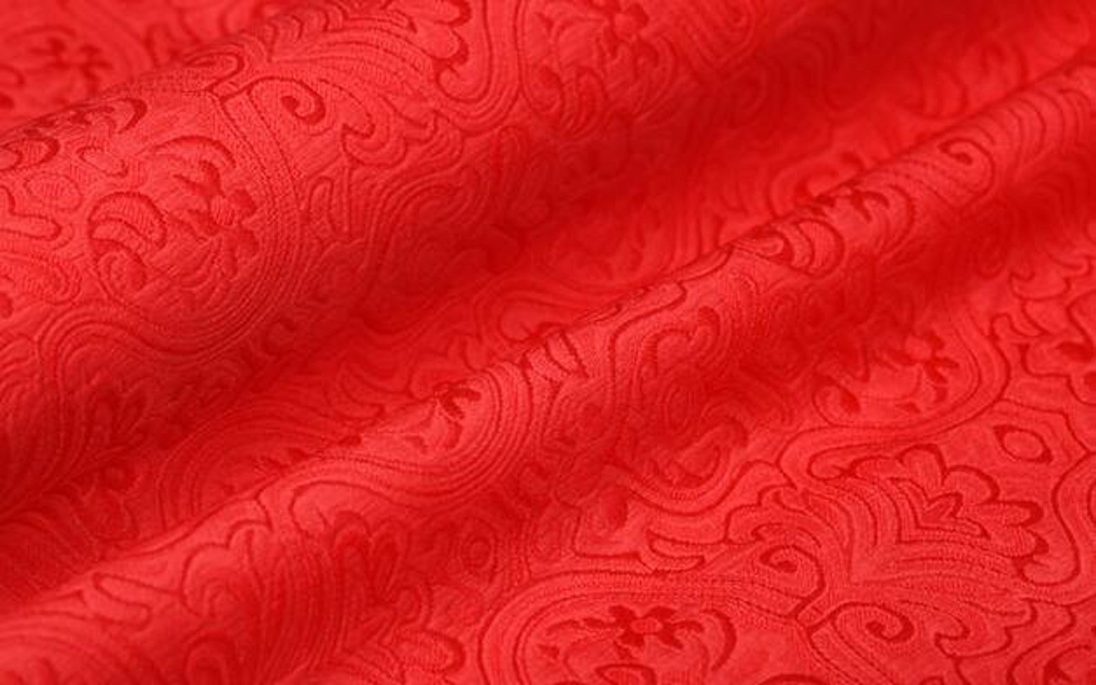 Red jacquard fabric fashion jacquard fabric by the yard Etsy