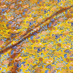 Yellow gold color Chinese pattern style Brocade fabric, wide brocade fabric, jacquard fabric, for jacket dress