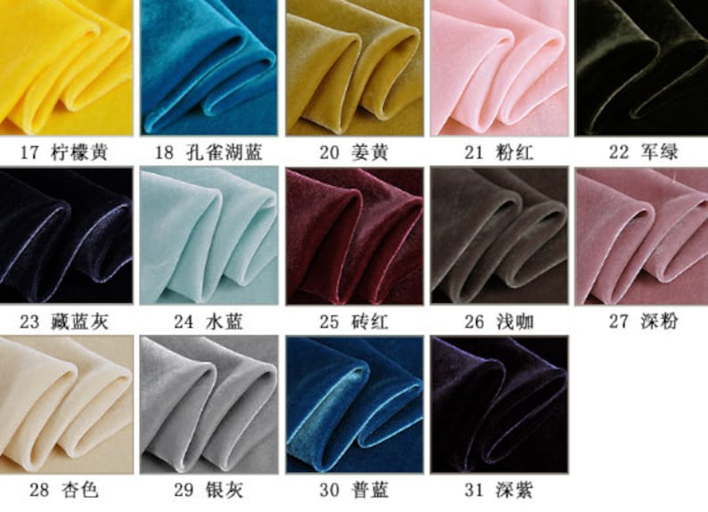23 color Silk velvet fabric 140cm55 inches wide-HJHF77 On sale for silk velvet dress pure color silk velvet fabric