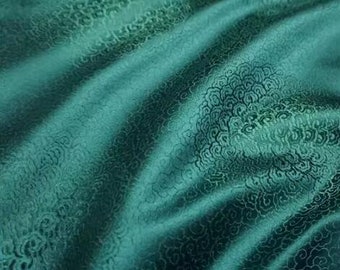 Dunkelgrün Farbe Brokatstoff Jacquard Stoff, Meterware